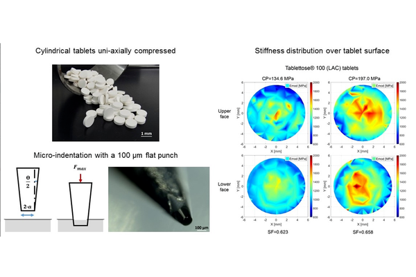 Characterization of mechanical property distributions on tablet surfaces