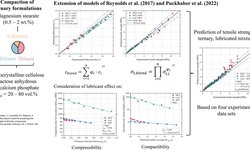 Enhanced multi-component model to consider the lubricant effect on compressibility and compactibility