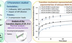 Processing-induced-transformations (PITs) during direct compression: Impact of tablet composition and compression load on phase transition of caffeine