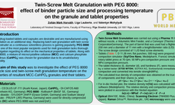 Twin-Screw Melt Granulation with PEG 8000: effect of binder particle size and processing temperature on the granule and tablet properties