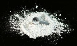 White powder with scoop